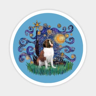 Starry Night Adaptation with a Saint Bernard Magnet